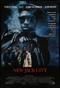 8p1079 NEW JACK CITY 1sh 1991 Wesley Snipes, Ice-T, Mario Van Peebles, Judd Nelson