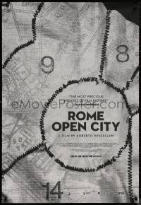 8p1088 OPEN CITY 1sh R2014 Roberto Rossellini's classic Roma, Citta Aperta, Anna Magnani