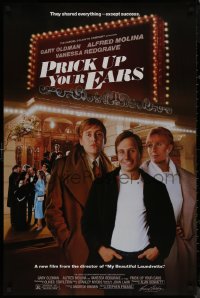 8p1116 PRICK UP YOUR EARS 1sh 1987 Gary Oldman, Vanessa Redgrave, Alfred Molina