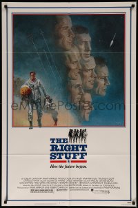 8p1145 RIGHT STUFF 1sh 1983 great Tom Jung montage art of the first NASA astronauts!