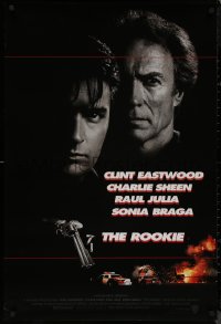 8p1160 ROOKIE int'l 1sh 1990 Clint Eastwood directs & stars with Charlie Sheen, Raul Julia!