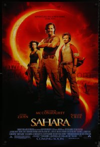 8p1165 SAHARA advance DS 1sh 2005 Matthew McConaughey & sexy Penelope Cruz!