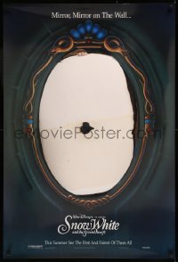 8p1191 SNOW WHITE & THE SEVEN DWARFS foil teaser 1sh R1993 Walt Disney, mirror, mirror on the wall!