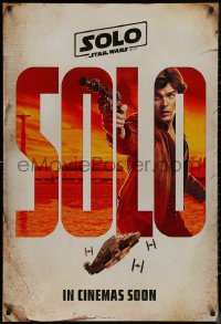 8p1192 SOLO int'l teaser DS 1sh 2018 A Star Wars Story, Ron Howard, Alden Ehrenreich as young Han!