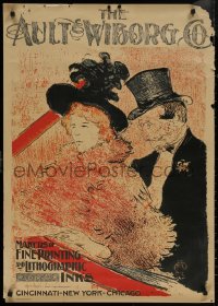 8p0291 HENRI DE TOULOUSE-LAUTREC 26x36 special poster 1950s-1960s with image from older print!
