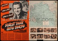 8p0286 FIRST YANK INTO TOKYO 2-sided 30x42 special poster 1945 Neal & Hale in most daring mission!