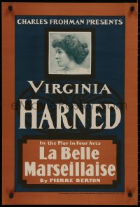 8p0117 LA BELLE MARSEILLAISE 20x29 stage poster 1903 Virginia Harned, produced by Charles Frohman!