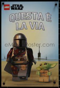 8p0140 LEGO STAR WARS 2-sided 11x17 Italian advertising poster 2020 The Mandalorian with Baby Yoda!