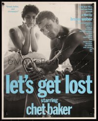 8p0301 LET'S GET LOST 17x22 special poster 1988 Bruce Weber, image of Chet Baker w/girl & trumpet!