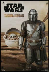 8p0223 MANDALORIAN tv poster 2019 great sci-fi art of the bounty hunter with 'Baby Yoda'!