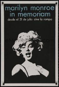 8p0166 MARILYN MONROE IN MEMORIAM 20x30 Cuban film festival poster 1990s silkscreen art by Azcuy!