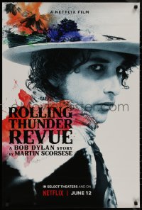 8p0322 ROLLING THUNDER REVUE 24x36 special poster 2019 Bob Dylan Story, Scorsese, wearing great hat!