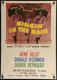 8p0324 SINGIN' IN THE RAIN 19x27 special poster R1970s Gene Kelly, Donald O'Connor, Debbie Reynolds