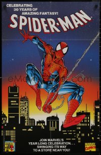 8p0325 SPIDER-MAN 22x34 special poster 1992 art of Spidey by Bogley & Delarosa!