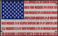 8p0337 U.S.A. SURPASSES ALL THE GENOCIDE RECORDS 21x35 special poster 1966 John Lennon/Ono Gallery!