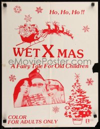 8p0345 WET X MAS 17x22 special poster 1976 wacky Christmas parody, a fairy tale for old children!
