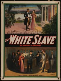 8p0121 WHITE SLAVE 30x40 stage poster 1911 half-Italian girl raised as octaroon slave!