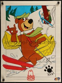 8p0349 YOGI BEAR 18x24 special poster 1993 great wacky image of the character promoting Arby's!