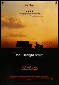 8p1224 STRAIGHT STORY DS 1sh 1999 David Lynch, Walt Disney, riding lawnmower & sunset!