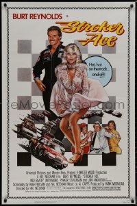 8p1232 STROKER ACE 1sh 1983 car racing art of Burt Reynolds & sexy Loni Anderson by Drew Struzan!