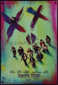 8p1234 SUICIDE SQUAD teaser DS 1sh 2016 Smith, Leto as the Joker, Robbie, Kinnaman, cool cast image!