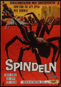8p0367 SPIDER Swedish 1961 Bert I. Gordon horror, it MUST eat YOU to live, different art!