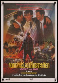 8p0560 BULLET IN THE HEAD Thai poster 1990 John Woo, Vietnam, completely different Chamnong art!