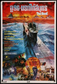 8p0565 DAS BOOT Thai poster 1982 The Boat, Petersen World War II submarine classic, Tongdee art!