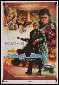 8p0581 HITCHER Thai poster 1986 creepy hitchhiker Rutger Hauer, C. Thomas Howell by Jinda!