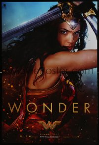 8p1288 WONDER WOMAN teaser DS 1sh 2017 sexiest Gal Gadot in title role/Diana Prince, Wonder!