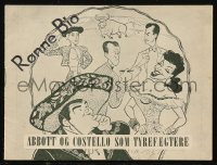 8r0272 MEXICAN HAYRIDE Danish program 1949 matador Abbott & Costello in Mexico, great art!