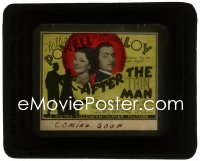 8r0152 AFTER THE THIN MAN glass slide 1936 William Powell, Myrna Loy & Asta the dog too, cool art!
