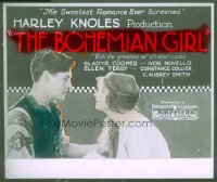 8r0157 BOHEMIAN GIRL glass slide 1923 romantic close up of Ivor Novello & Gladys Cooper!