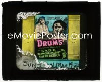 8r0165 DRUMS glass slide 1938 Sabu & Raymond Massey in a stirring epic of India's wild frontier!