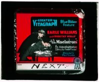 8r0182 MAELSTROM glass slide 1917 Earle Williams in an astounding adventure story!