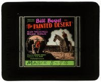 8r0193 PAINTED DESERT glass slide 1931 William Boyd & Helen Twelvetrees, but no Clark Gable!