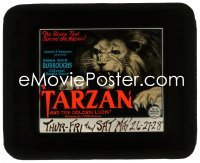 8r0215 TARZAN & THE GOLDEN LION glass slide 1927 Edgar Rice Burroughs, wonderful lion c/u, ultra rare!