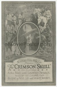 8r0356 CRIMSON SKULL herald 1921 all-colored cast, Anita Bush, cowboy Lawrence Chenault!