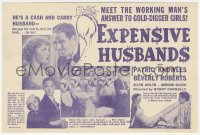 8r0367 EXPENSIVE HUSBANDS herald 1937 Knowles, working man's answer to gold-digger girls, rare!
