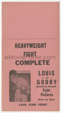 8r0394 JOE LOUIS VS ARTURO GODOY herald 1940 boxing match, round by round, blow by blow!