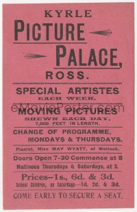 8r0317 KYRLE PICTURE PALACE local theater English herald 1930s special artistes each week!