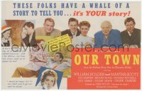 8r0430 OUR TOWN herald 1940 montage of William Holden, Martha Scott & cast, Thornton Wilder, rare!