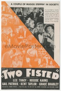 8r0467 TWO FISTED herald 1935 boxer Roscoe Karns & manager Lee Tracy work as servants, boxing, rare!