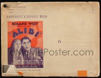 8r0516 ALIBI pressbook 1929 Chester Morris, a mystery romance of Gangland vs law, w/herald, rare!