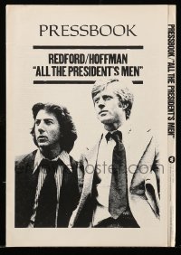 8r0517 ALL THE PRESIDENT'S MEN pressbook 1976 Dustin Hoffman & Robert Redford as Woodward & Bernstein