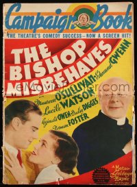 8r0523 BISHOP MISBEHAVES pressbook 1935 Edmund Gwenn, Maureen O'Sullivan, directed by E.A. Dupont!