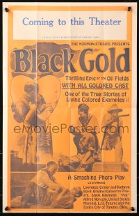 8r0524 BLACK GOLD pressbook 1927 exact full-size image of the 14x22 window card, all black cast!