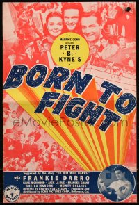 8r0526 BORN TO FIGHT pressbook 1936 Kane Richmond trains Frankie Darro to be a champ boxer, rare!