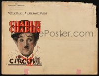 8r0537 CIRCUS pressbook 1928 Charlie Chaplin as The Tramp, includes tipped-in herald, ultra rare!