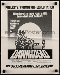8r0543 DAWN OF THE DEAD pressbook 1979 George Romero, there's no more room in HELL for the dead!